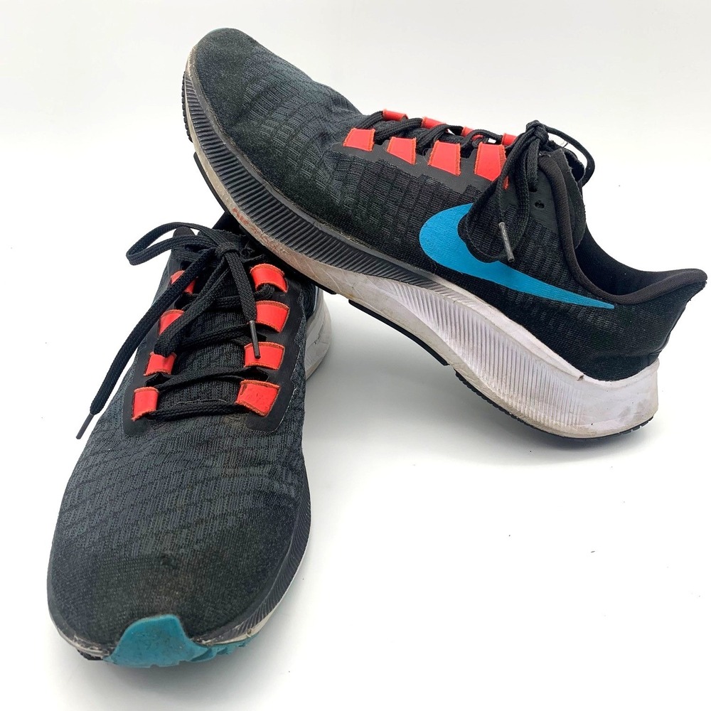 Nike Zoom Pegasus‎ 37 Mens Black Blue Red Mesh Running Shoes Sneaker BQ9646-011